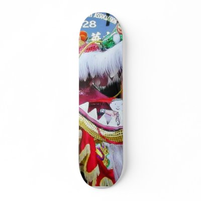 Chinese Dragons Flat Stanley Skateboard Deck by lifesphere