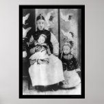 Chinese Emperor Pu Yi with Father and Brother 1909 Posters