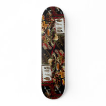 Chinese festive dinner plates skate board deck