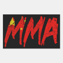 Chinese Flag MMA Sticker