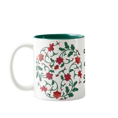 chinese floral mug by Customcrockery