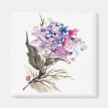 chinese flower template refrigerator magnet