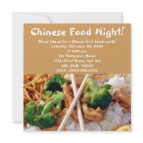 Chinese Food Dinner Party Invitations