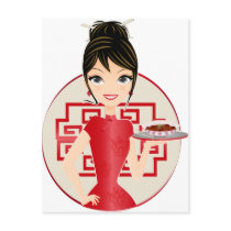 Chinese girl post card