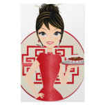 Chinese girl custom stationery