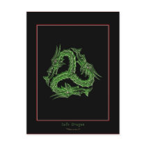 CHINESE GREEN DRAGON Design Post Card