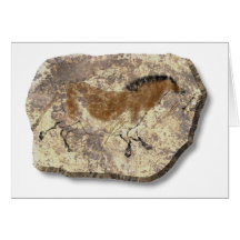 Chinese Horse stone card