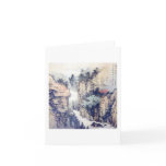 Chinese Landscape Brush Painting W/Poem by Li Bai Greeting Cards