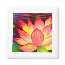 Chinese Lotus Water Lily Flower Art - Multi Magnets