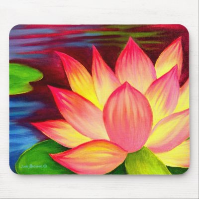 Chinese Lotus Water Lily Flower Art - Multi Mouse Mat by JUDERM