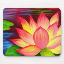 Chinese Lotus Water Lily Flower Art - Multi mousepads