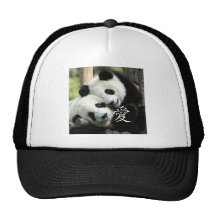 Chinese Loving Little Giant Pandas Mesh Hat
