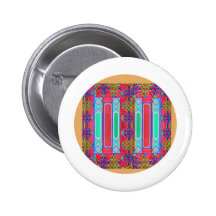 Chinese Lucky Designs - Doors n Patterns Pinback Button