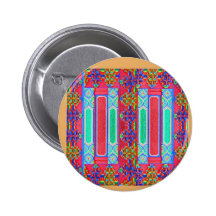 Chinese Lucky Designs - Doors n Patterns Pinback Button