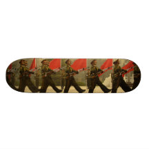 Chinese Military Honour Guard in Column Skate Board