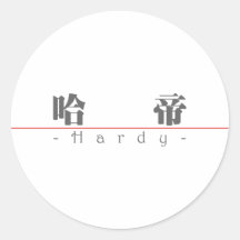 Chinese name for Hardy 20615_3.pdf Round Sticker