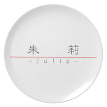 Chinese name for Julie 20187_2.pdf Party Plate