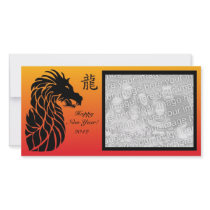 Chinese new year dragon photo card