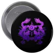 CHINESE NEW YEAR Purple Dragons Buttons