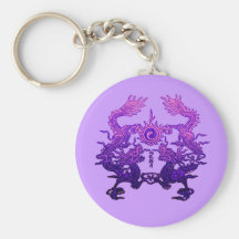 CHINESE NEW YEAR Purple Dragons Keychains