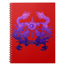 CHINESE NEW YEAR Purple Dragons Notebook