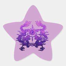 CHINESE NEW YEAR Purple Dragons Sticker