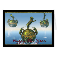 Chinese New Year, Year Of The Tiger Greeting Card