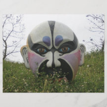 Chinese opera mask, Chiayi, Taiwan Custom Flyer