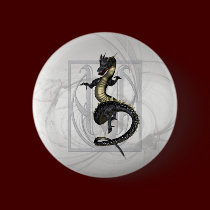 Chinese Ornamental Dragon buttons