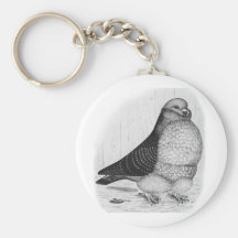 Chinese Owl Ink Drawing Keychains