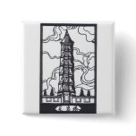 Chinese Pagoda Pinback Button
