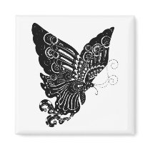 Chinese Paper-Cut Butterfly Design - Magnet