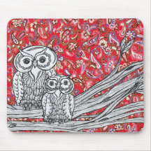 Chinese Paper Owls 1 Mouse pad