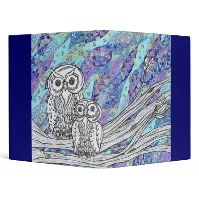Chinese Paper Owls 2 Binder by kewzoo
