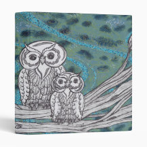 Chinese Paper Owls 5 Binder