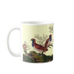 Chinese Pheasants Elegant Rice Paper Painting Mugs
