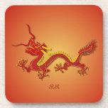 Chinese Red And Gold Dragon 6 Drinks Coasters