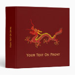 Chinese Red And Gold Year Of The Dragon Binder