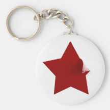 Chinese Red Star - peeling key ring Key Chains