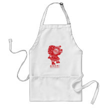 Chinese Santa Paper Cutting Apron