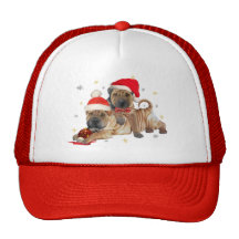 Chinese Shar-pei A Merry Christmas gifts Hat