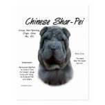 Chinese Shar Pei (blue) History Design Postcards