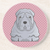 Chinese Shar-Pei Cartoon Beverage Coaster