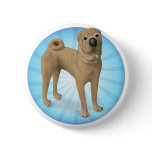 Chinese Shar-pei cartoon Buttons