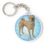 Chinese Shar-pei cartoon Key Chain