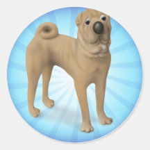 Chinese Shar-pei cartoon Stickers