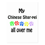 Chinese Shar-Pei Walks Design Post Cards