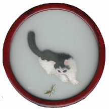 Chinese Silk Cat Picture Acrylic Cut Outs