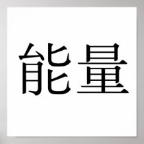 Chinese Symbol for energy Print