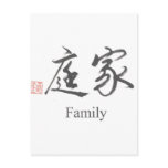 Chinese Symbol For Family Post Cards